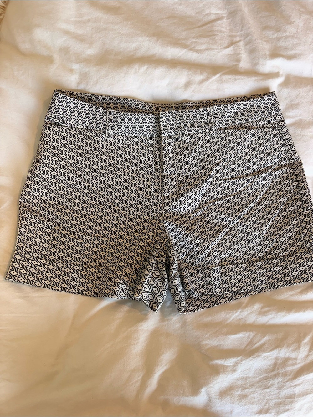 Catherine Malandrino Black & White Geo Print Shorts